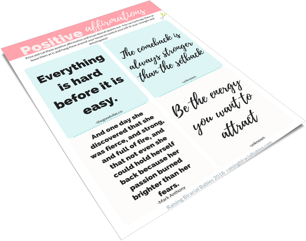 20 Empowering Affirmation Printable Cards